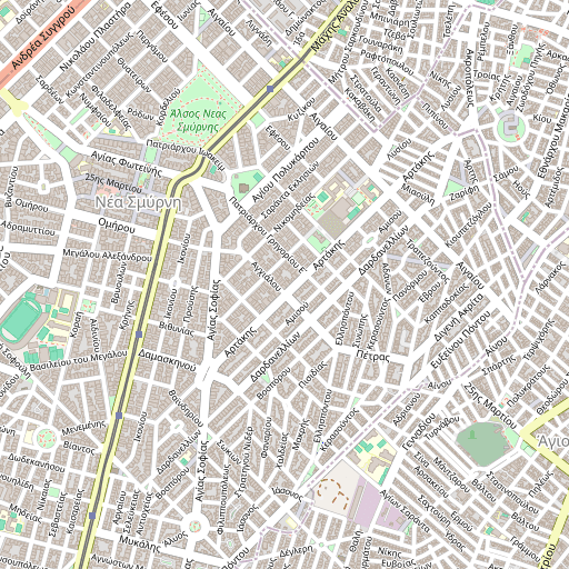 Map of Athens, Greece