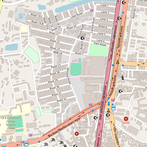 Map of Dhaka, Bangladesh